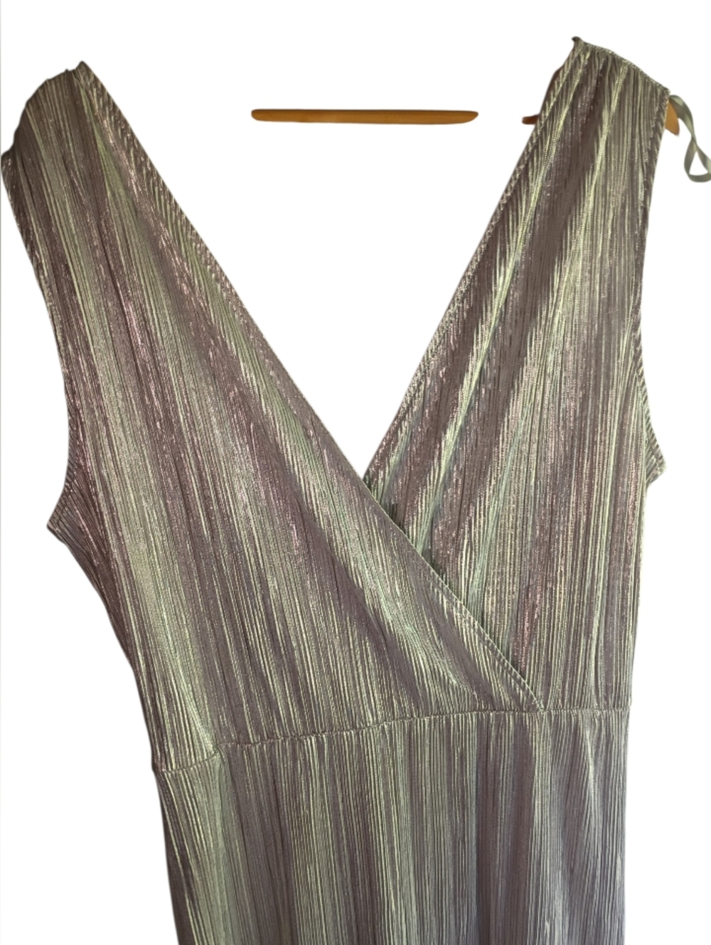 SLNY Silver Stretchy Dress Size 14 - Picture 2 of 6